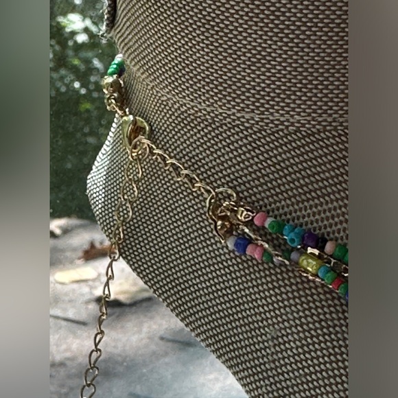 Torrid Jewelry Multi Rainbow Color Bead & Gold Tone Layered Necklace - Like New - Picture 6 of 6